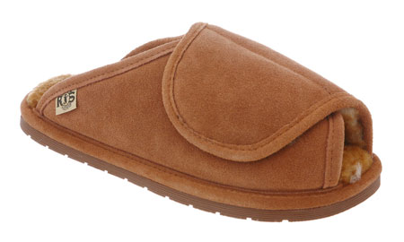 RJs Fuzzies Sheepskin Slippers Mens Wrap