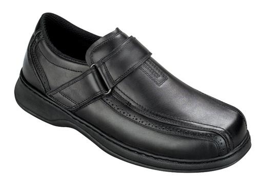 Orthofeet Shoes 585 Men's Dressy Oxford Strap - Black