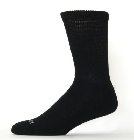 EcoSox Diabetic Dress Crew Socks - Black, 3 Pairs