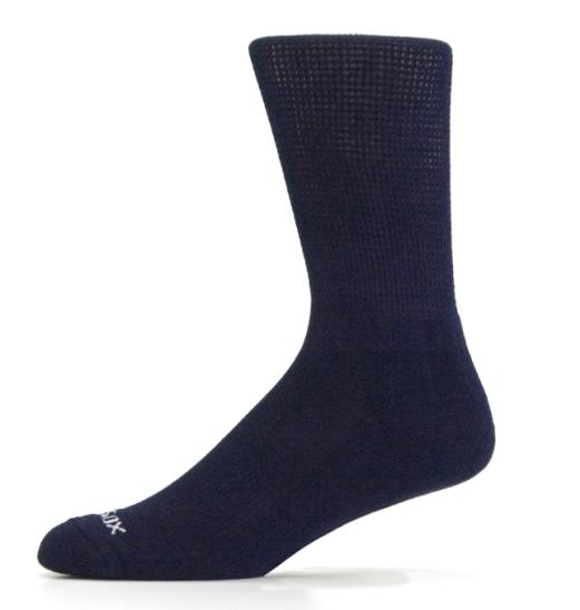 EcoSox Diabetic Dress Crew Socks - Navy, 3 Pairs